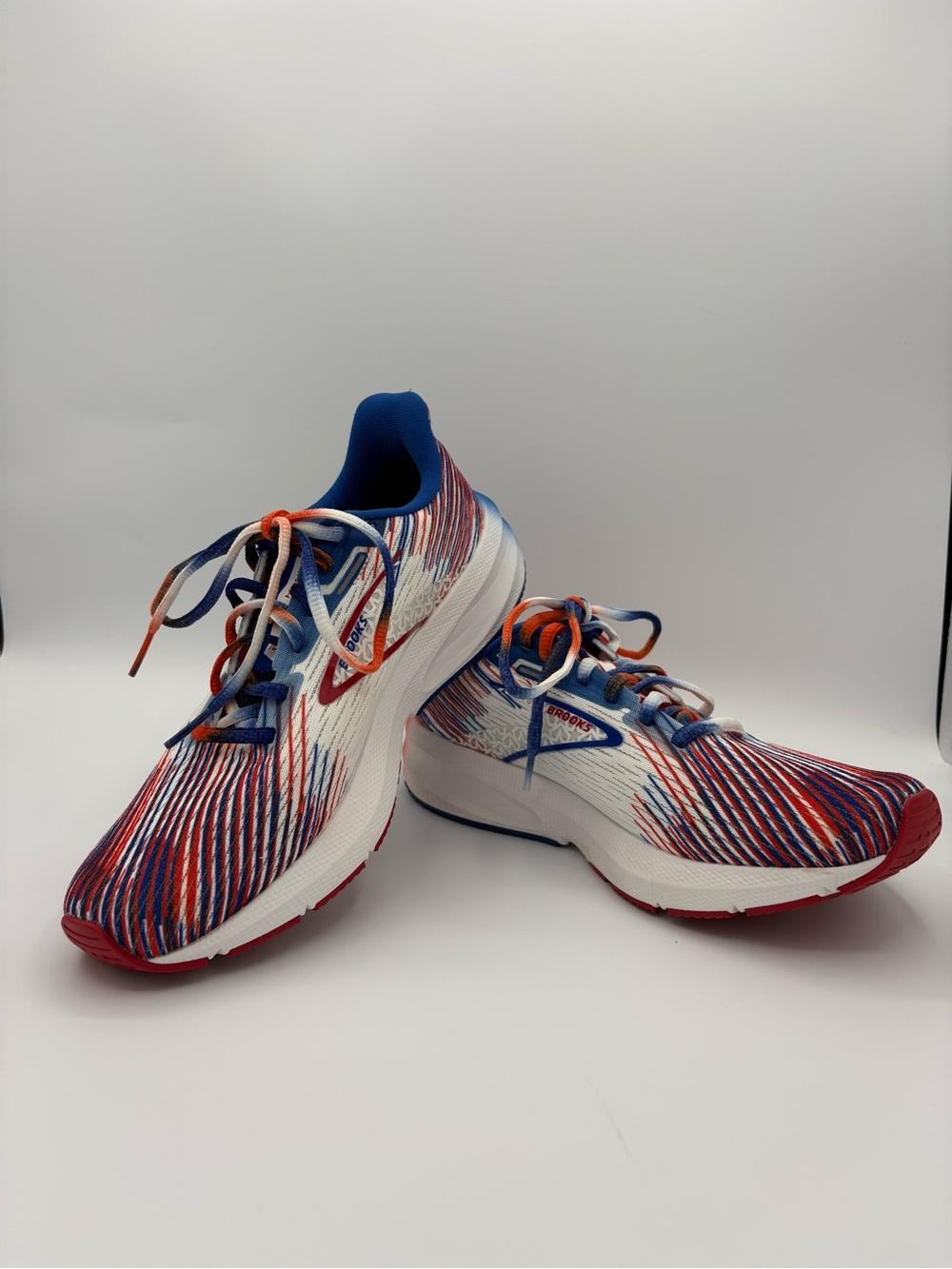 Brooks Women’s Launch 10 Running Shoes Red White and Blue Size 8